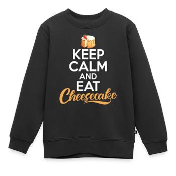 Cadeau de gâteau au fromage - Sweat Premium enfant bio - noir - Devant - AI Model Kid Female (0cm)