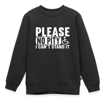 Personnes en fauteuil roulant Fauteuil roulant - Sweat Premium enfant bio - noir - Devant - AI Model Kid Female (0cm)