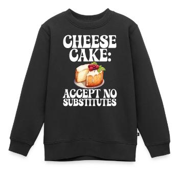 Cadeau de gâteau au fromage - Sweat Premium enfant bio - noir - Devant - AI Model Kid Female (0cm)