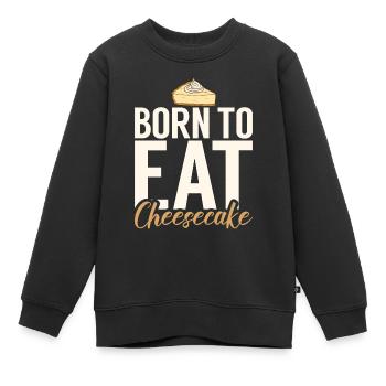 Cadeau de gâteau au fromage - Sweat Premium enfant bio - noir - Devant - AI Model Kid Female (0cm)