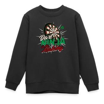 Dard joueur de fléchettes - Sweat Premium enfant bio - noir - Devant - AI Model Kid Female (0cm)