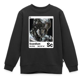 AI am Scandium (at) - Kinder Premium Organic Sweatshirt - Schwarz - Vorne - AI Model Kid Female (0cm)