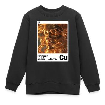 AI am Cuivre (poids) - Sweat Premium enfant bio - noir - Devant - AI Model Kid Female (0cm)