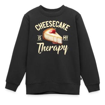Cadeau de gâteau au fromage - Sweat Premium enfant bio - noir - Devant - AI Model Kid Female (0cm)