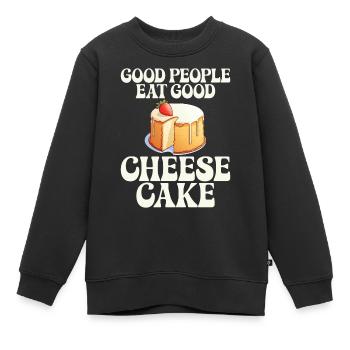 Cadeau de gâteau au fromage - Sweat Premium enfant bio - noir - Devant - AI Model Kid Female (0cm)