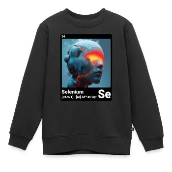 AI am Selen (bk) - Kinder Premium Organic Sweatshirt - Schwarz - Vorne - AI Model Kid Female (0cm)