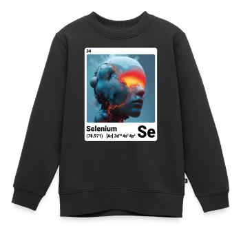 AI am Selen (wt) - Kinder Premium Organic Sweatshirt - Schwarz - Vorne - AI Model Kid Female (0cm)