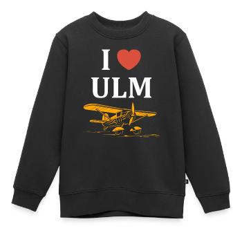 Ich liebe Ulm - Kinder Premium Organic Sweatshirt - Schwarz - Vorne - AI Model Kid Female (0cm)