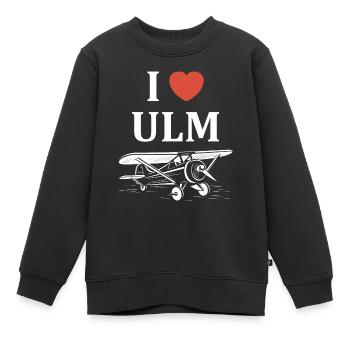 Ich liebe Ulm - Kinder Premium Organic Sweatshirt - Schwarz - Vorne - AI Model Kid Female (0cm)