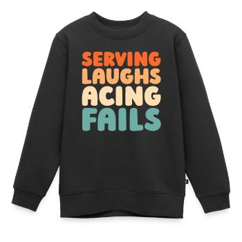 Volleyball Volleyballer - Kinder Premium Organic Sweatshirt - Schwarz - Vorne - AI Model Kid Female (0cm)