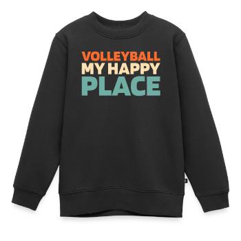 Volleyball Volleyballer - Kinder Premium Organic Sweatshirt - Schwarz - Vorne - AI Model Kid Female (0cm)