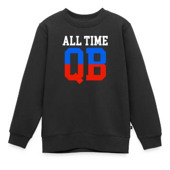Alle Zeiten Qb Lustiger Quarterback Fußball - Kinder Premium Organic Sweatshirt - Schwarz - Vorne - AI Model Kid Female (0cm)