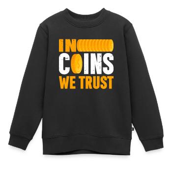 Collectionneurs de pièces de monnaie Numismatique Collectionner des pièces de monnaie - Sweat Premium enfant bio - noir - Devant - AI Model Kid Female (0cm)
