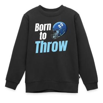 Geboren, Um Quarterback Soccer Kickoff Torwart - Kinder Premium Organic Sweatshirt - Schwarz - Vorne - AI Model Kid Female (0cm)