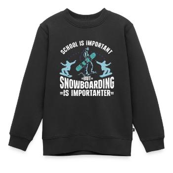 Snowboarding Art Men Snowboard Cooler Snowboarder - Kinder Premium Organic Sweatshirt - Schwarz - Vorne - AI Model Kid Female (0cm)