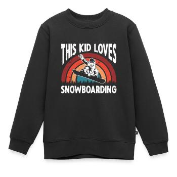 Snowboarding Art Men Snowboard Cooler Snowboarder - Kinder Premium Organic Sweatshirt - Schwarz - Vorne - AI Model Kid Female (0cm)