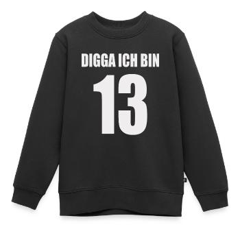 Humorvolles Geburtstagsmotiv für Teenager - Kinder Premium Organic Sweatshirt - Schwarz - Vorne - AI Model Kid Female (0cm)