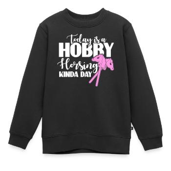 Hobby Horse Hobby Horsing - Kinder Premium Organic Sweatshirt - Schwarz - Vorne - AI Model Kid Female (0cm)