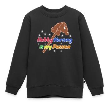 Hobby Horsing Hobby Horse - Kinder Premium Organic Sweatshirt - Schwarz - Vorne - AI Model Kid Female (0cm)