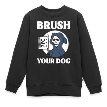 Brush Your Dog Pflegetechniker - Kinder Premium Organic Sweatshirt - Schwarz - Vorne - AI Model Kid Female (0cm)