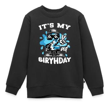 It' My 2nd Birthday 2 Years Toddler B-day boy - Kinder Premium Organic Sweatshirt - Schwarz - Vorne - AI Model Kid Female (0cm)