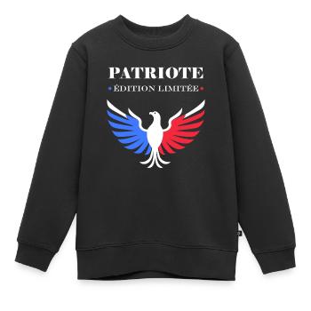 Patriot Limitierte Auflage - Kinder Premium Organic Sweatshirt - Schwarz - Vorne - AI Model Kid Female (0cm)