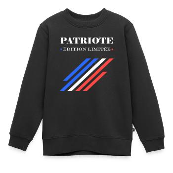 Patriot Limitierte Auflage - Kinder Premium Organic Sweatshirt - Schwarz - Vorne - AI Model Kid Female (0cm)