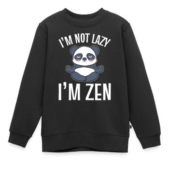 I'm Not Lazy I'm Zen Zen-Praktizierender - Kinder Premium Organic Sweatshirt - Schwarz - Vorne - AI Model Kid Female (0cm)