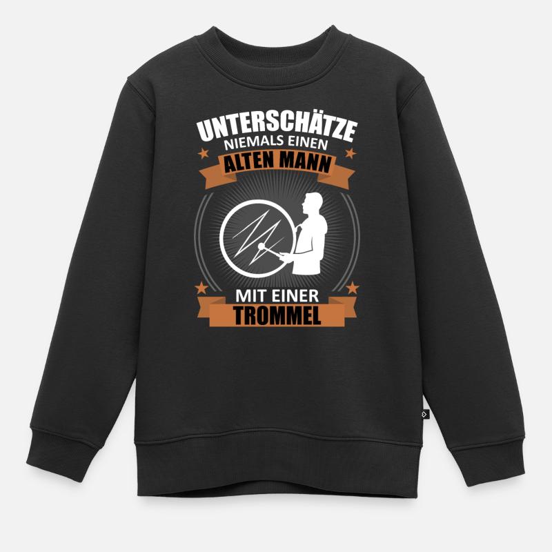 Alt Drummer Expérience Sagesse Cadeau - Sweat Premium enfant bio - noir