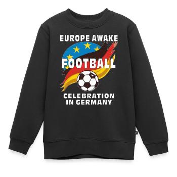 EUROPE AWAKE FOOTBALL CELEBRATION IN GERMANY - Kinder Premium Organic Sweatshirt - Schwarz - Vorne - AI Model Kid Female (0cm)
