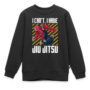 Jiu Jitsu Brésilien BJJ MMA Grappling - Sweat Premium enfant bio - noir - Devant - AI Model Kid Female (0cm)