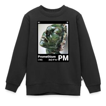 AI am Promethium (bk) - Kinder Premium Organic Sweatshirt - Schwarz - Vorne - AI Model Kid Female (0cm)