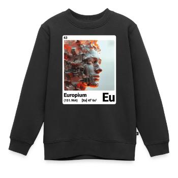 AI am Europium (at) - Kinder Premium Organic Sweatshirt - Schwarz - Vorne - AI Model Kid Female (0cm)