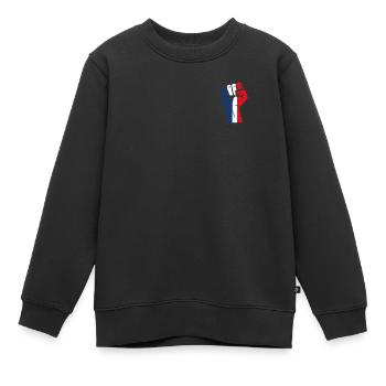 France patriote - Sweat Premium enfant bio - noir - Devant - AI Model Kid Female (0cm)