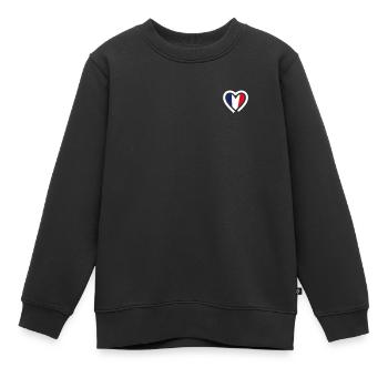 France patriote - Sweat Premium enfant bio - noir - Devant - AI Model Kid Female (0cm)