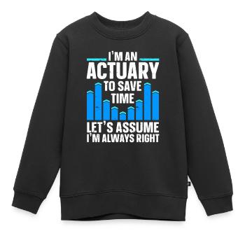 Aktuar Statistiker - Kinder Premium Organic Sweatshirt - Schwarz - Vorne - AI Model Kid Female (0cm)