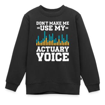 Aktuar Statistiker - Kinder Premium Organic Sweatshirt - Schwarz - Vorne - AI Model Kid Female (0cm)