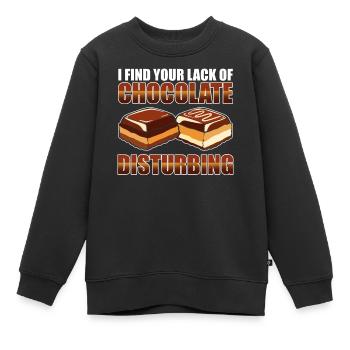 Schokoriegel Junk Food Sugar Chocolate Buddies - Kinder Premium Organic Sweatshirt - Schwarz - Vorne - AI Model Kid Female (0cm)