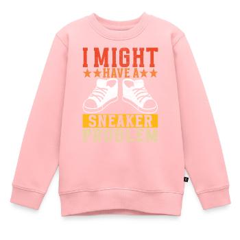 Sneakerhead Collectionneur de baskets - Sweat Premium enfant bio - rose - Devant - AI Model Kid Female (0cm)