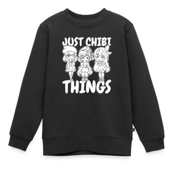 Anime Manga Chibi - Kinder Premium Organic Sweatshirt - Schwarz - Vorne - AI Model Kid Female (0cm)