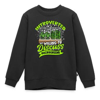 Micro-pousses Micro-pousses - Sweat Premium enfant bio - noir - Devant - AI Model Kid Female (0cm)