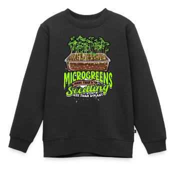 Micro-pousses Micro-pousses - Sweat Premium enfant bio - noir - Devant - AI Model Kid Female (0cm)