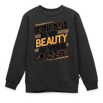 Croyez en la beauté de votre voyage Art numérique - Sweat Premium enfant bio - noir - Devant - AI Model Kid Female (0cm)