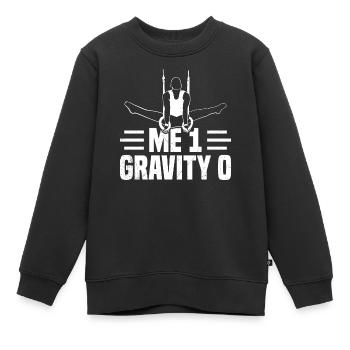 Gymnastique aux anneaux 7 - Sweat Premium enfant bio - noir - Devant - AI Model Kid Female (0cm)