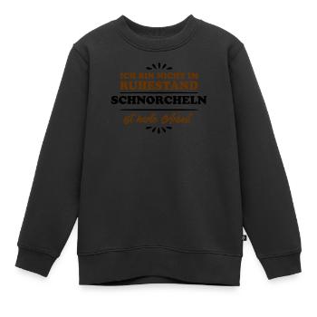 Ruhestand Rentner Pensioner Schnorcheln - Kinder Premium Organic Sweatshirt - Schwarz - Vorne - AI Model Kid Female (0cm)