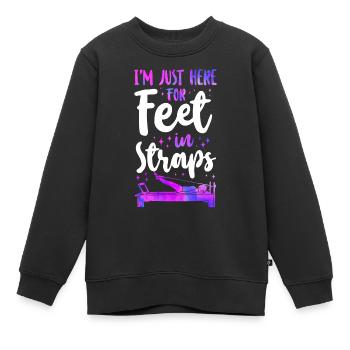 Pilates Instructor Teacher I'm - Kinder Premium Organic Sweatshirt - Schwarz - Vorne - AI Model Kid Female (0cm)