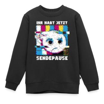 Ihr habt jetzt Sendepause - Kein Signal - Kinder Premium Organic Sweatshirt - Schwarz - Vorne - AI Model Kid Female (0cm)