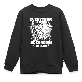 Accordéon Polka musique cadeau - Sweat Premium enfant bio - noir - Devant - AI Model Kid Female (0cm)
