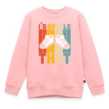 Sneakerhead Collectionneur de baskets - Sweat Premium enfant bio - rose - Devant - AI Model Kid Female (0cm)