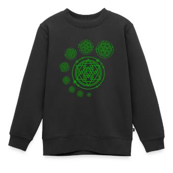 Kornkreis, extraterrestrisches Alien-Begegnungs-Wortspiel - Kinder Premium Organic Sweatshirt - Schwarz - Vorne - AI Model Kid Female (0cm)